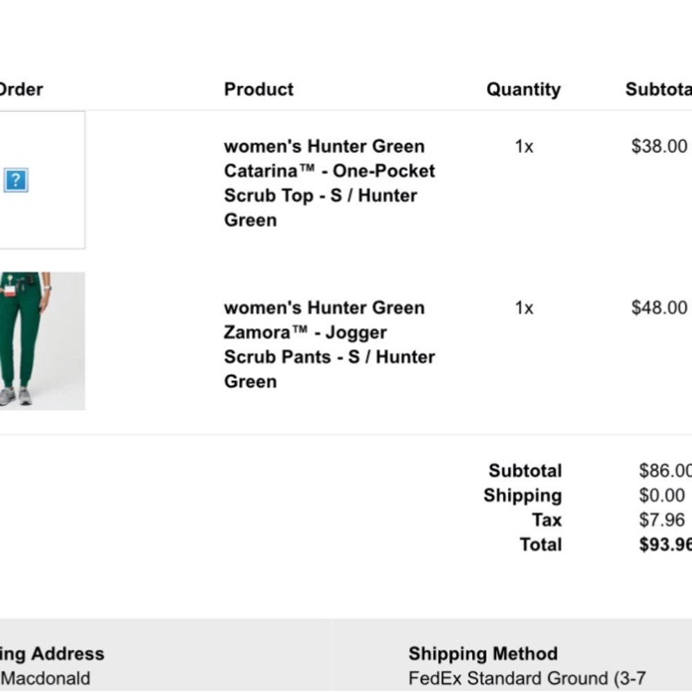 HUNTER GREEN FIGS scrubs.Limited edition and no longer sold. Size small